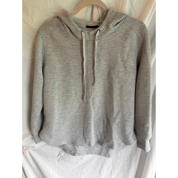 Jane + Delancey Tops - Jane + Delancey Gray Textured Ribbed Knit Hoodie Pullover Sweatshirt RN 155730